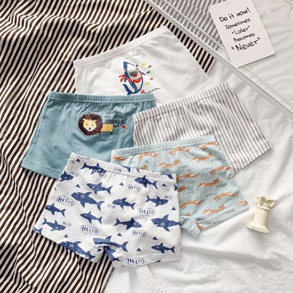 

style boy's underwear pure cotton flat angle children's big Boxer Shorts baby's pants, Camo