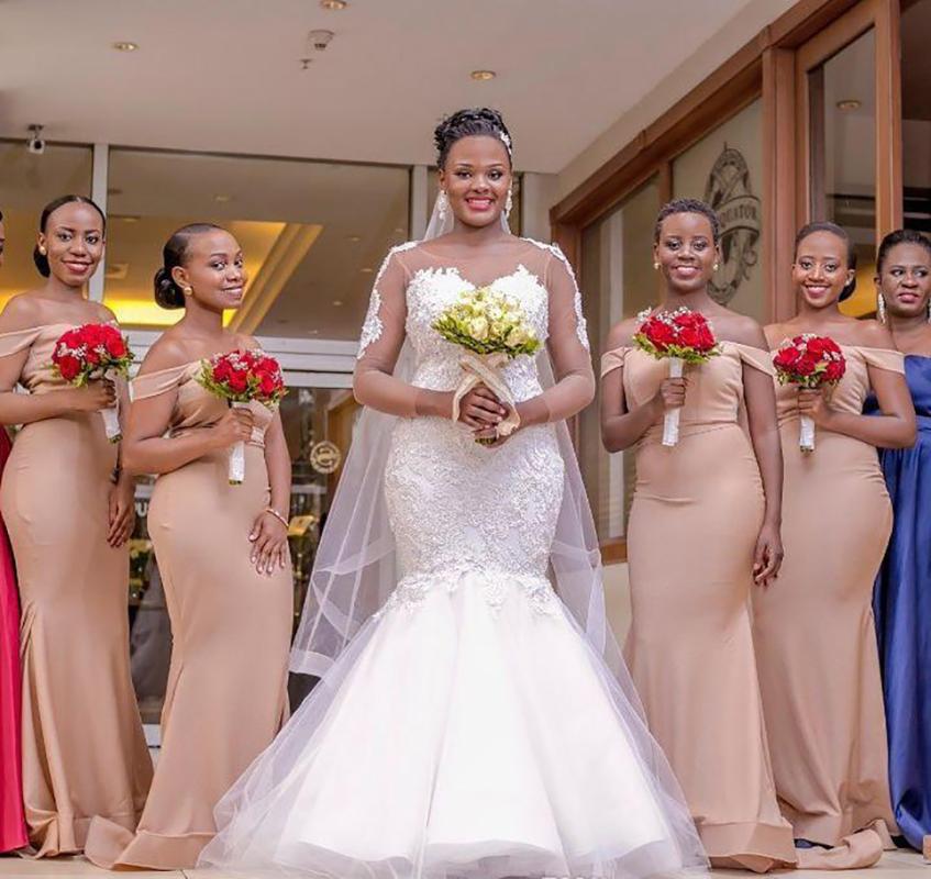 Bridesmaid Dress Off-Shoulder Trumpet Mermaid Sleeveless Ball Gown Sweetheart Dresses Elastic Satin Evening Prom Party-image-706937123