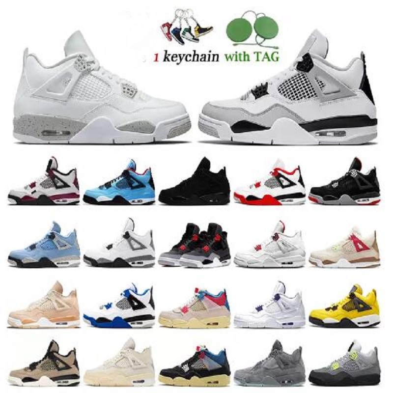 

Jumpman 4 4s Basketball Shoes Women Mens Trainers White Oreo Military Black Cat Sail Wild Things Infrared Shimmer University Blue Fire Red PSGs Bred Sneakers shoe, # 22