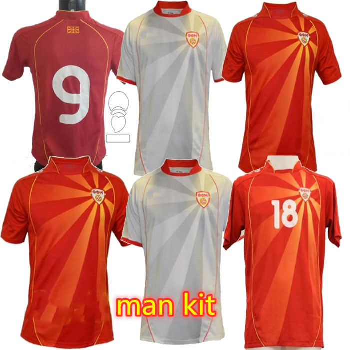 

21 22 North Macedonia soccer jersey home Pandev 2021 2022 maillot de foot national team Jahovic ALIOSKI IBRAIMI ELMAS Enis Bardhi Men football shirt thailand
