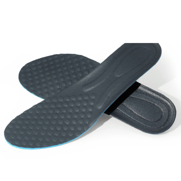 

PU leather sports sweat absorption, arch support particle massage insole, White;pink