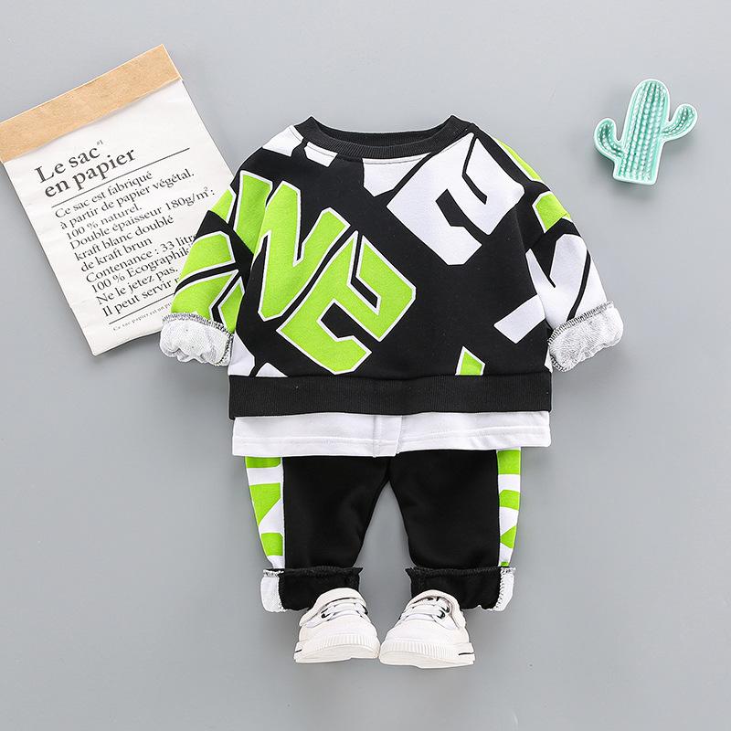 

Clothing Sets Clothes For Kid Boys Suit Set 2021 Cotton Cool T-Shirt + Pants 2 PCS Children Costume Toddler Kids Tracksuit 1 3 4 Years, Green shirt pants