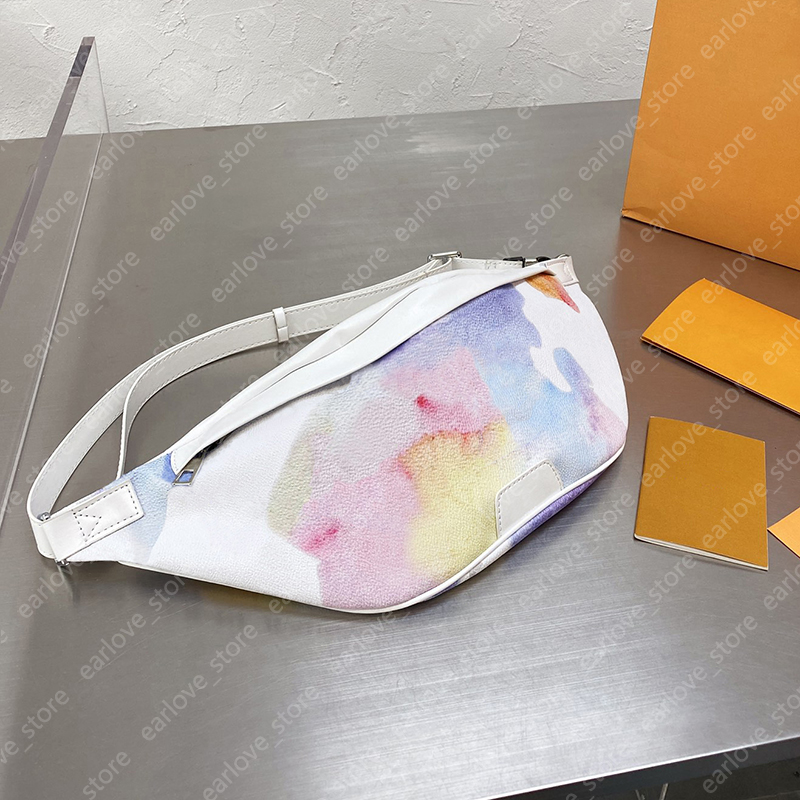 

Waist Bag Men Women Designers Bags Waist Purses 2021 Crossbody Fashion Watercolor Womens Mens Crossbody Bag 210504V, Extra fee