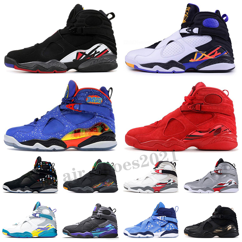 

Doernbecher 8 8s White Black Satin Retro Mens Basketball Shoes Valentines day Chrome Trainers Sneakers 40-46, Color 2