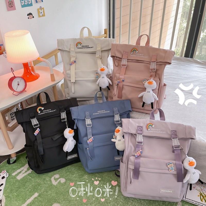 

School Bags Fashion Women's Backpack Backpacks Large Capacity For Girls Book Waterproof Travel Bagpack, Black