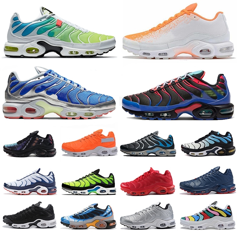 

Discount Worldwide Parachute Tn Plus SE mens running shoes triple black white Throwback Future Psychic Blue Arctic Chill trainers sneakers, Item 36-46 (1)