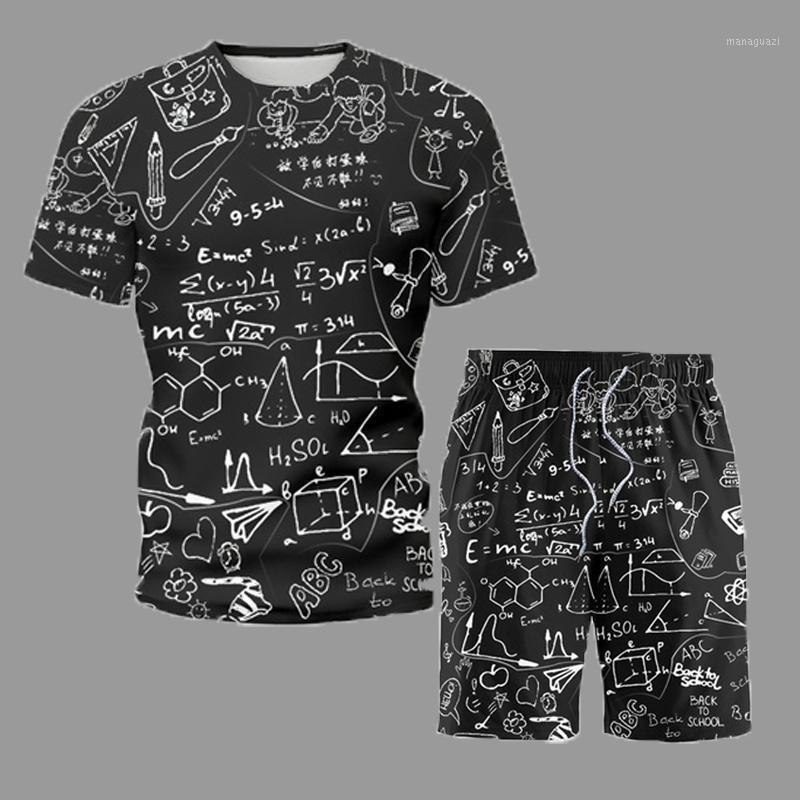 

Men's Tracksuits School Trend T-Shirt Shorts Suit Summer Casual Sports Set Men And Women Matching Short Sets Graffiti Print Clothing Outfits, Z0111
