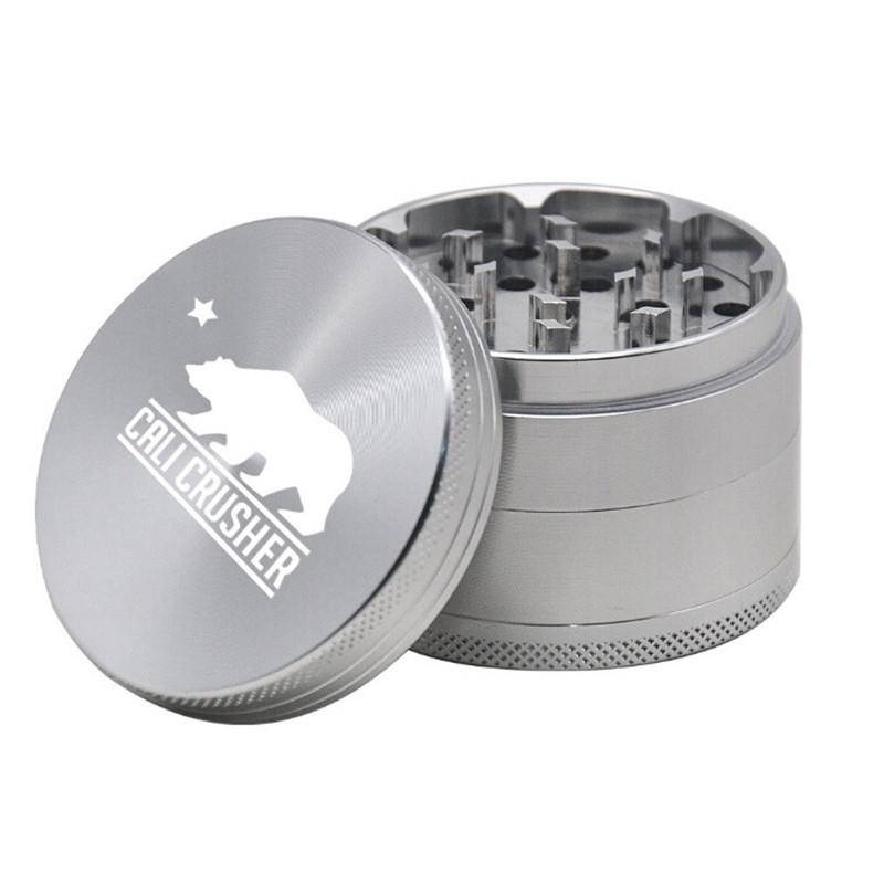 

4 Layers 63mm Cali Crusher Herb Grinder bag Aluminum Alloy Smoking Grinders Metal Tobacco Smasher