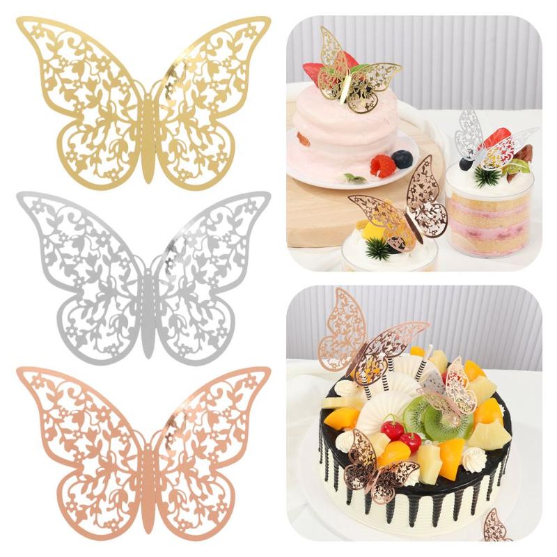 

Other Event & Party Supplies Room Home Wedding Crafts Butterfly Cake Topper Decoration Simulation Butterflies Stickers Wall Paste
