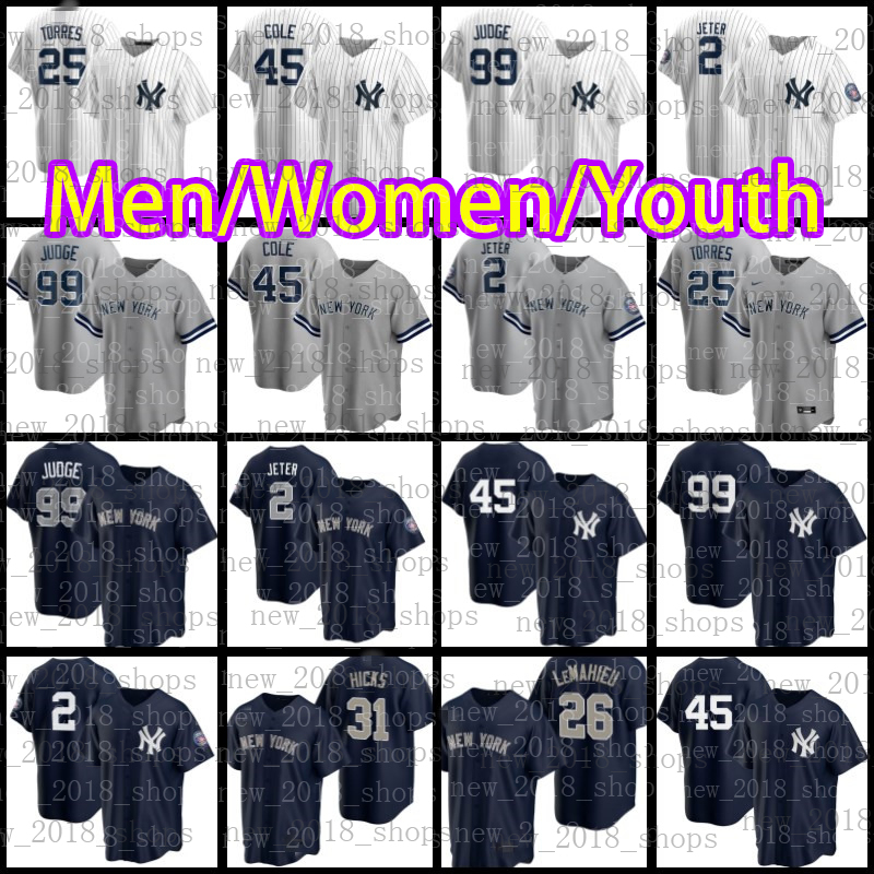 

Yankees Jerseys 99 Aaron Judge New 2 Derek Jeter York 25 Gleyber Torres Gary Sanchez Giancarlo Stanton Women DJ LeMahieu Gerrit Cole 3 Babe, Blue;black