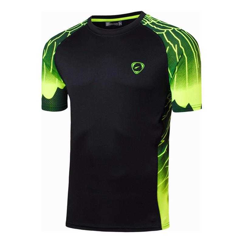 

Jeansian Men's Tshirt T-Shirt Tee Shirt Sport Dry Fit Short Sleeve Running Fitness Workout LSL229 Black2 210629, Lsl069red