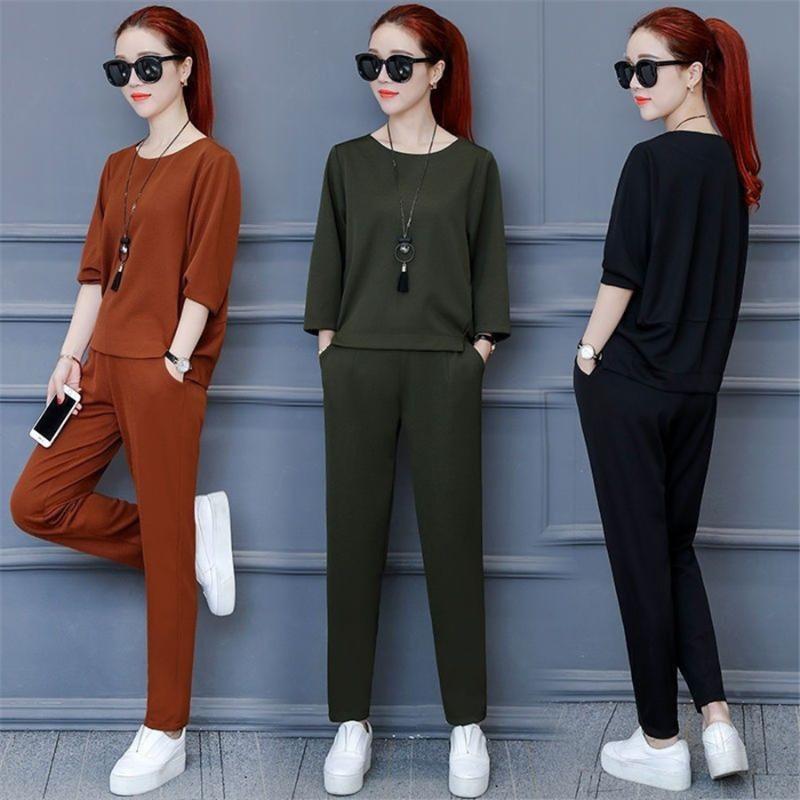 

Two Piece Dress 2021 2 Set Outfit Tracksuit Sportswear Co-ord For Women Plus Size Large Big XXXL 4XL 5XL Summer Clothing, As picture