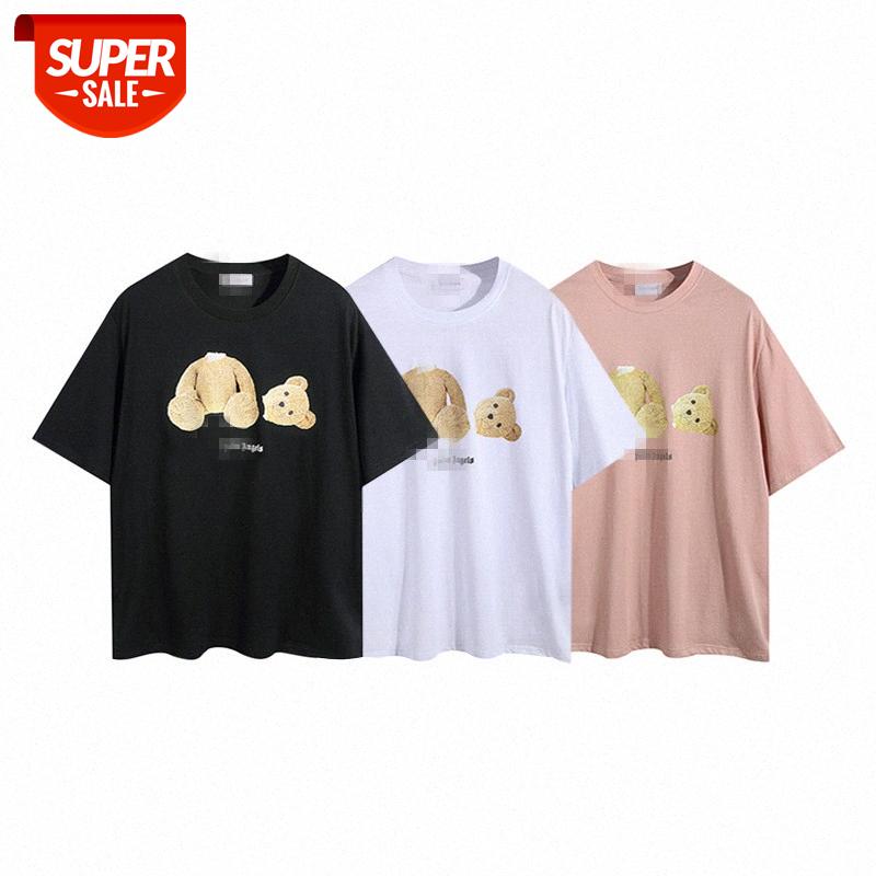 

decapitated bear large size ins same paragraph teddy letters men and women shortsleeved tshirt european american fashion brand stude tp75, White;black