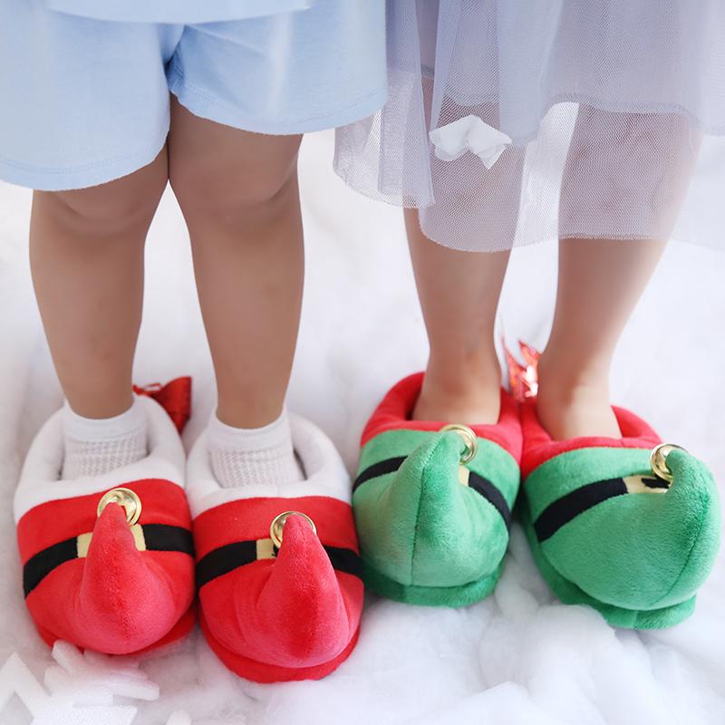 

Winter Warm Soft Indoor Floor Slippers Women Men Children Shoes Funny Animal Christmas Home&House, Black