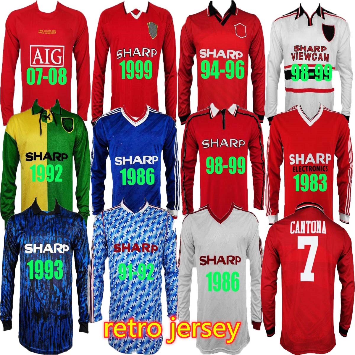 

Retro 2002 Soccer Jersey home away Long sleeve Man Football Giggs Scholes Beckham Ronaldo Cantona Solskjaer Manchester 07 08 93 94 96 97 98 99 86 88 90 91, Grey