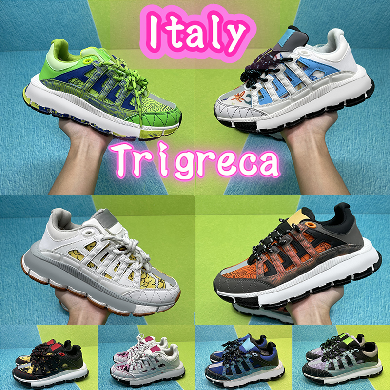 

Fashion men casual shoes Italy Trigreca sneakers triple white black gold blue grey gum print deep green olive royal silver orange mens running trainers, Bubble wrap packaging