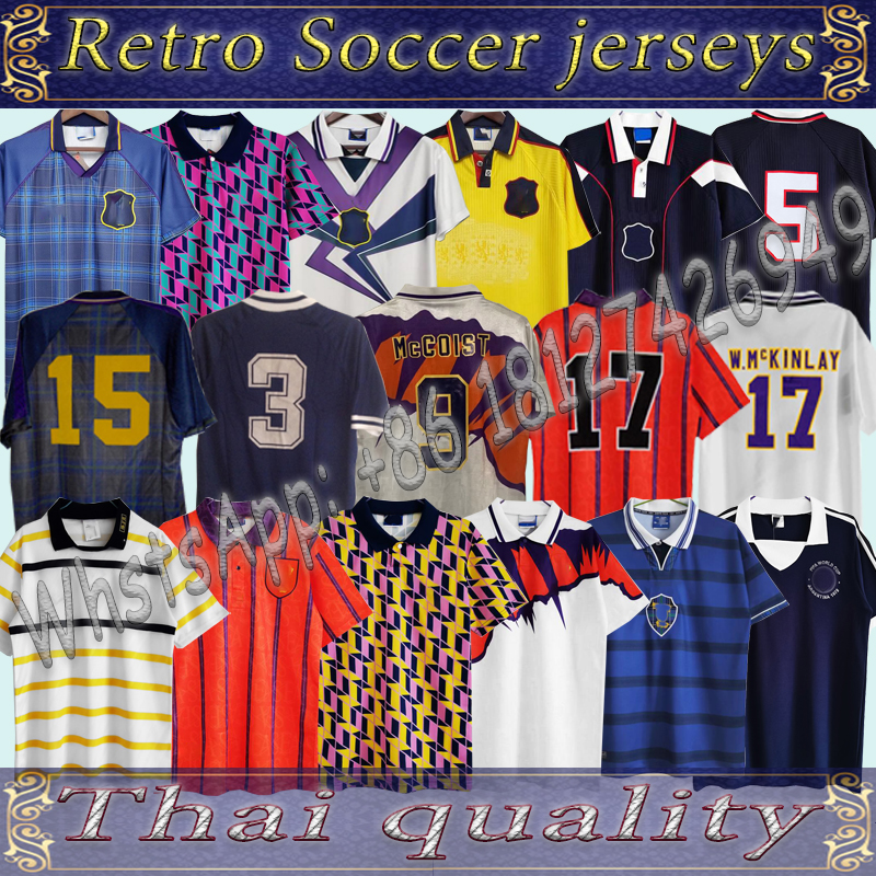 

1988 1989 1990 1991 1978 1992 Scotland Retro Alba HOME Soccer jersey 1993 1994 International McCOIST AWAY McAllister 1996 1998 classic Vintage Football Shirt, 96-98