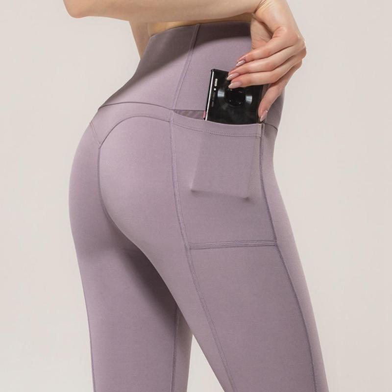 

Women's Sports Pants High Waist Leggings Pocket Yoga Leggings Tights Booties Athletic Gym Pants Women Active Wear Sports, White;red