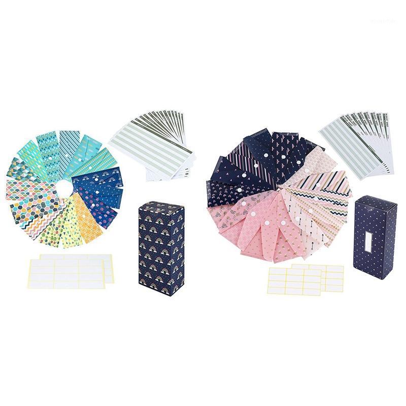 

Gift Wrap 2 Set Cash Envelope System For Budget Reusable Plastic With Sticker Box To Save Money, A & B