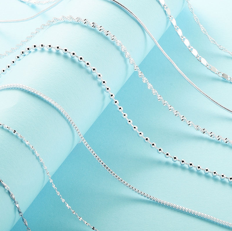 

16 inch 9 styles necklace chains 925 silver plated iced out jewelry NE1249