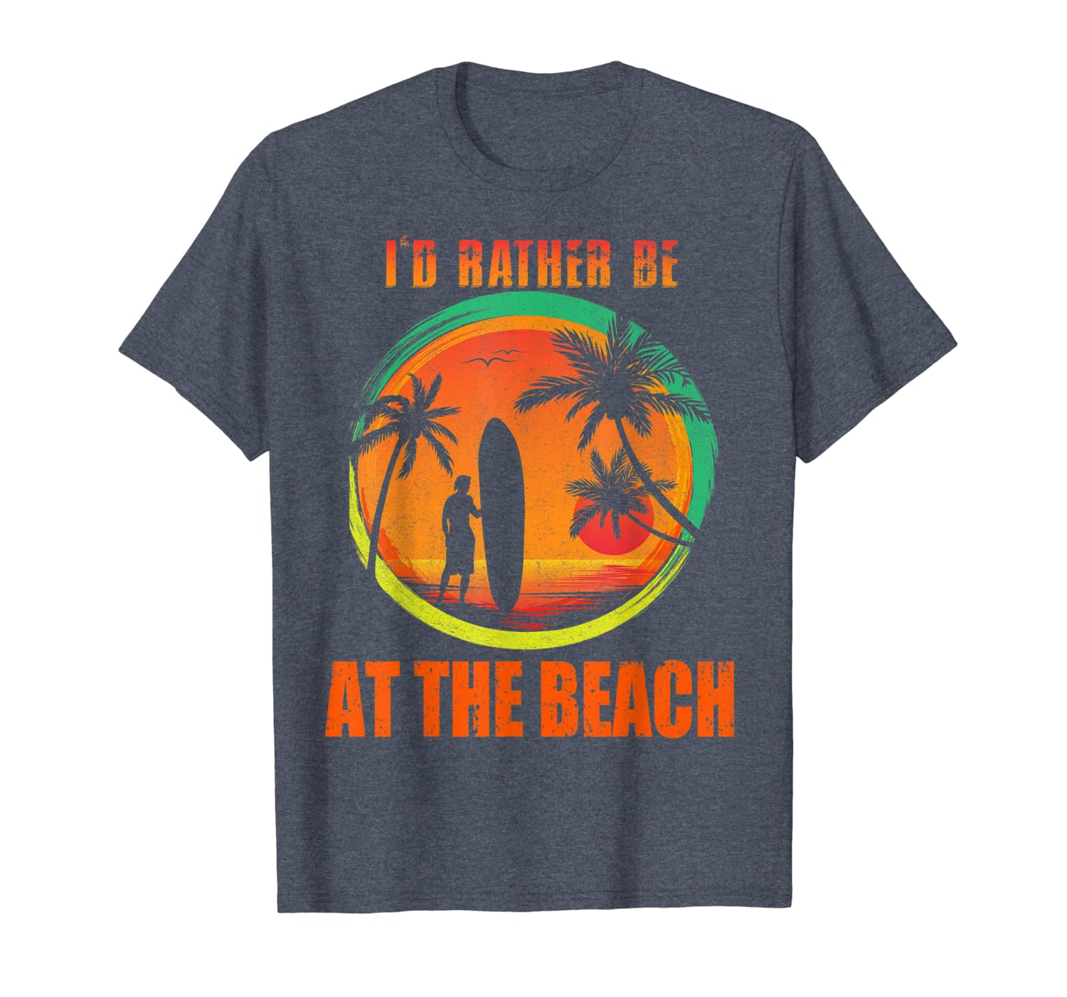 

i'd rather be at the beach t-shirt, White;black