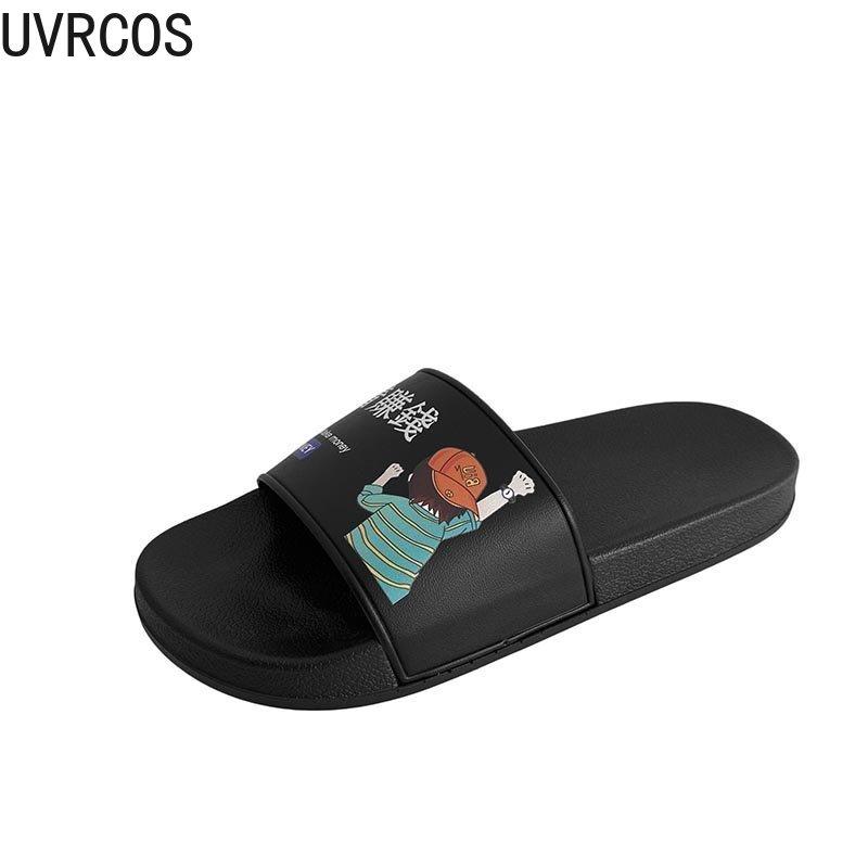 

Women's Slippers Casual Fashion Vamp Personality Applique Apricot Cute Outer Wear All-match, Black