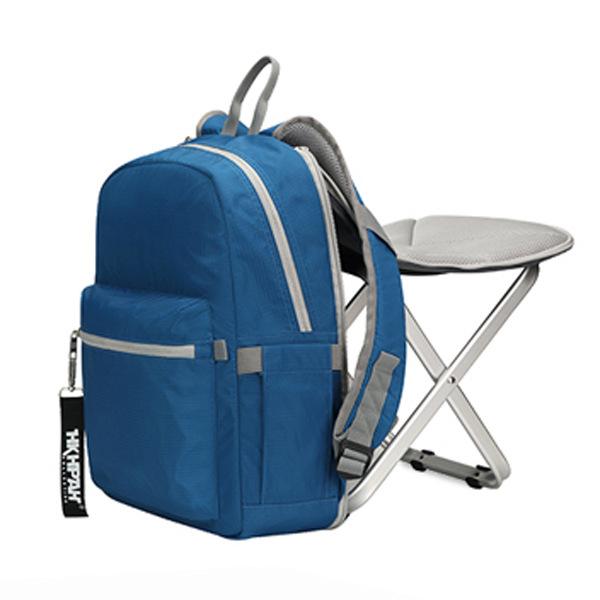 

Backpack High Quality Chair Portable Camping Stool Foldable With Double Layer Oxford Fabric Cooler Bag For Fishing, Black