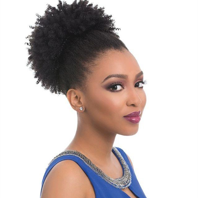 

Afro kinky drawstring Natural board ponytail puff extension wraps human hair pony tail hairpiece 120g with combs 4colors