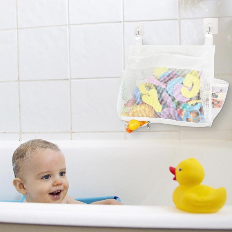

Storage Pouch Hanging Hollow Supplies Large Capacity Mesh For Bathroom Bath Accessory Set