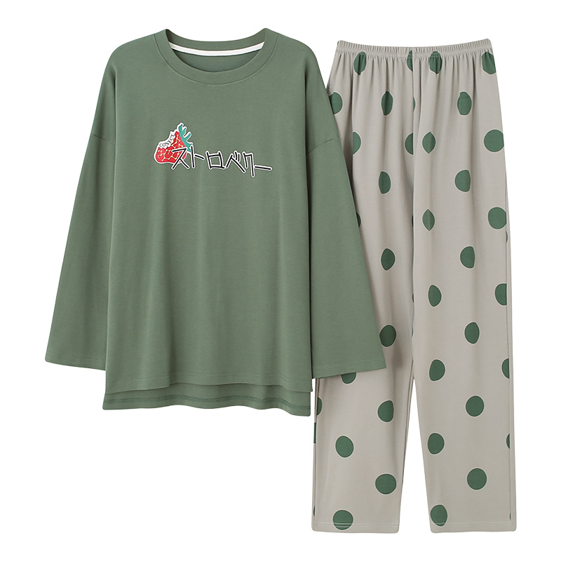 

2021Large Size -5XL Women Pajamas Sets Soft Nightwear Autumn Winter Long Sleeve Pyjamas Cartoon Print Sleepwear Female Pijamas Muje, Black;red