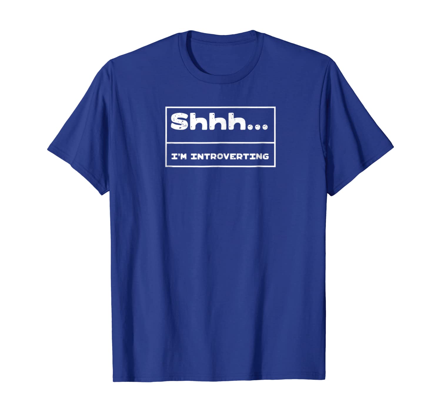 

Shhh... I'm Introverting - Introvert Tee Shirt, White;black