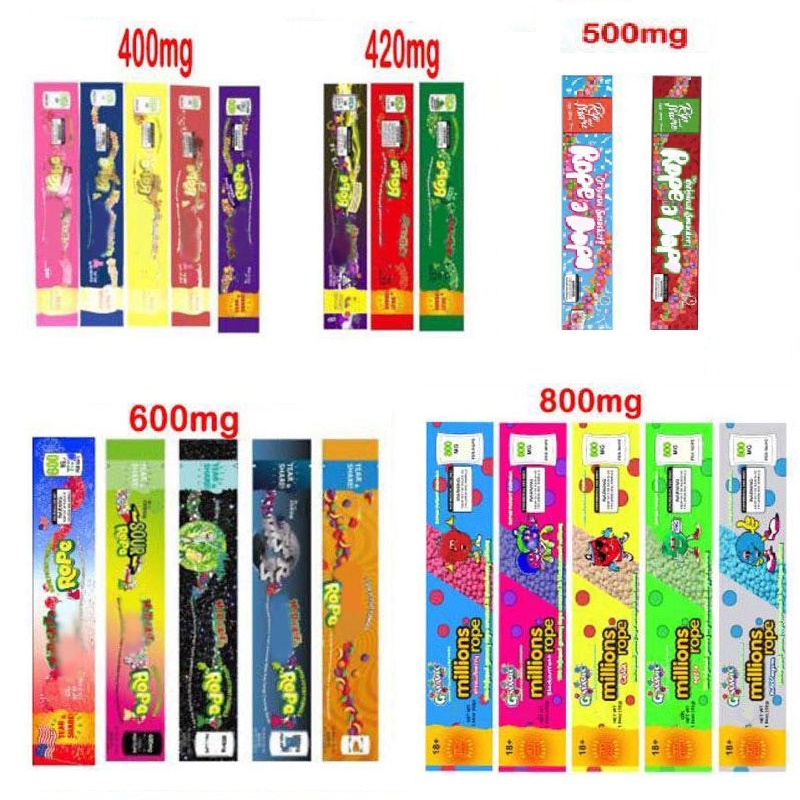 

Millions Rope Bag 20 types 800mg 400mg 420mg 600mg Rope Empty Retail Packaging bags 500mg Package DHL Free