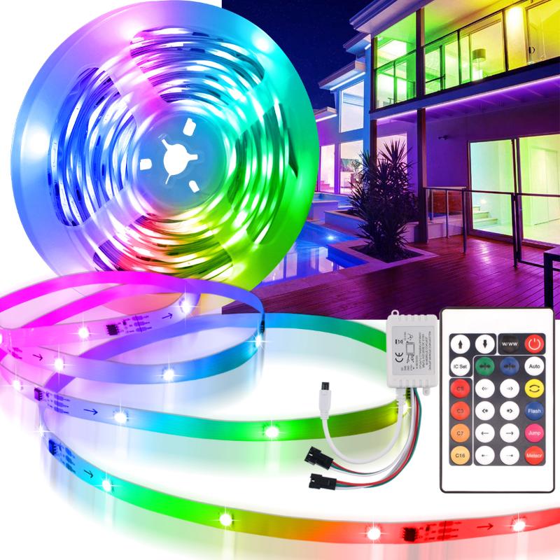 

Strips WS2811 Tuya WIFI Led Strip Individually Addressable RGBIC Flexible Tape 12V 5M 10M Dream Color TV Backlight Lamp Decor For Room