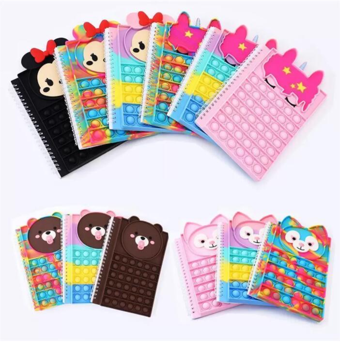 

Fidget Toy Spiral A5 Notebook Paper Rainbow Bubble Fidgets Toys Portable Stationery for Kids Anxiety Stress Relieve Gifts WHT0228