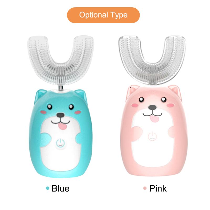 

Smart Electric Toothbrush U Shape Automatic Kids Teeth Cleaning Tools Mouth Care Soft Brush With Music Design 3 Working Modes USB