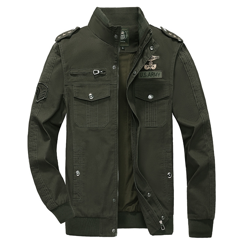 

Tooling cotton flight suit jacket men's large jack, Black