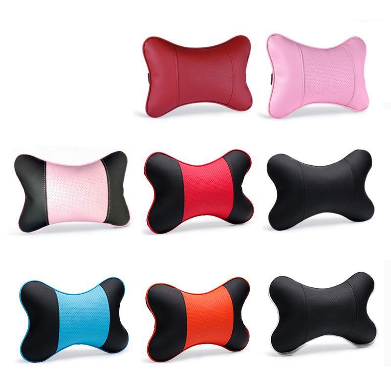 

Seat Cushions 1X Car Neck Rest Headrest Safety Pillow Memory Cotton Cushion Leather Support Styling Accessories Universal