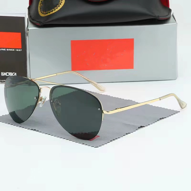 

Classic Fashion Sunglasses Frameless HD Lens Toad Mirror Metal Spring Temple Colorful Unisex Sunglasse txgujgxj