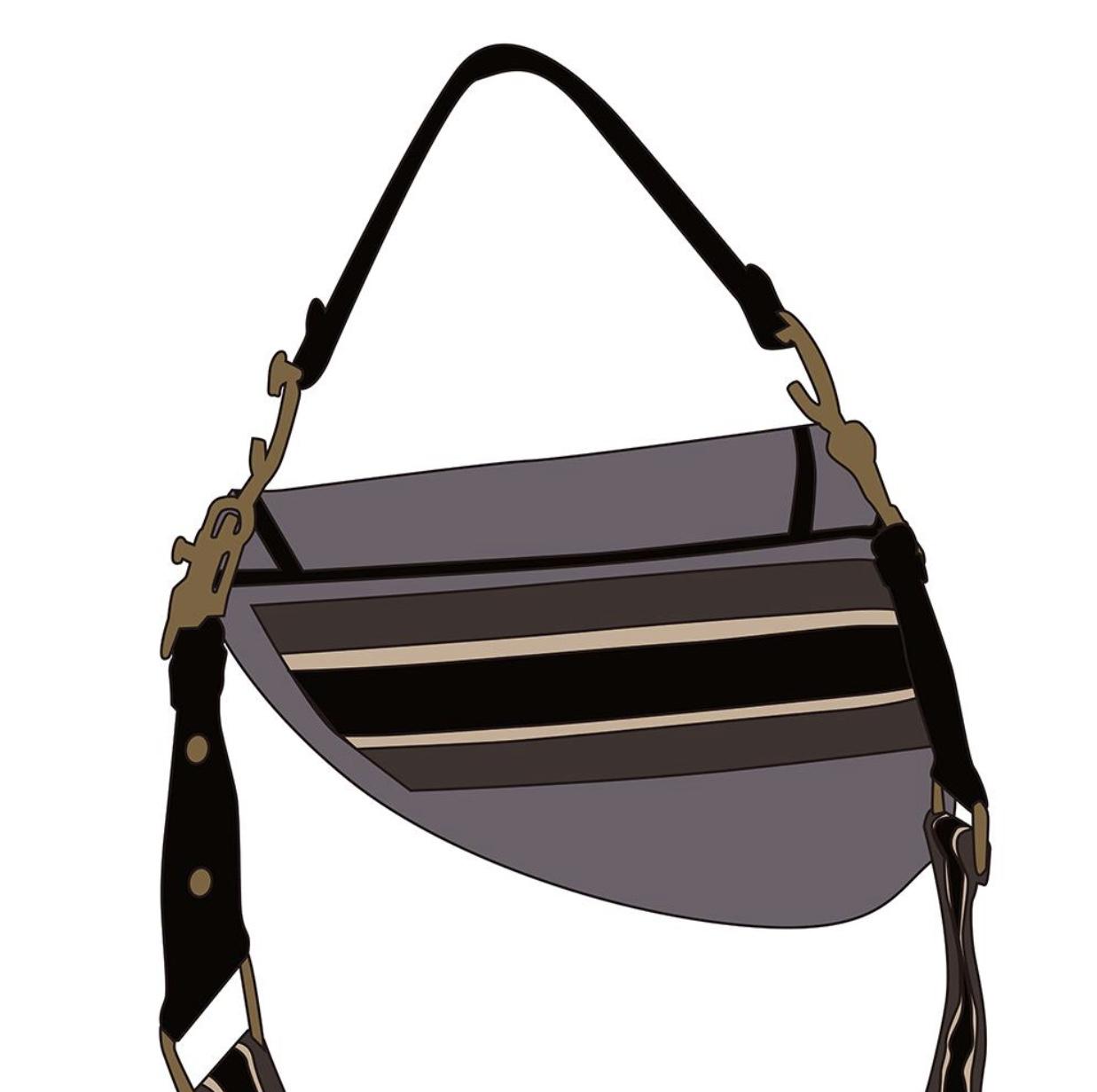 

Embroidery Ladies Saddle Bag Handbag Messenger Shoulder Irregular Luxury Retro Celebrity Bags Inspiration Tote Design Gepue