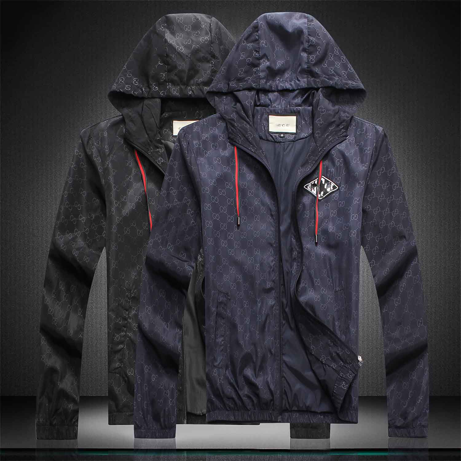 

21ss men's long sleeve jacket high quality fashion designer for spring and autumn luxury clothes hooded windbreaker clothing, Black;brown