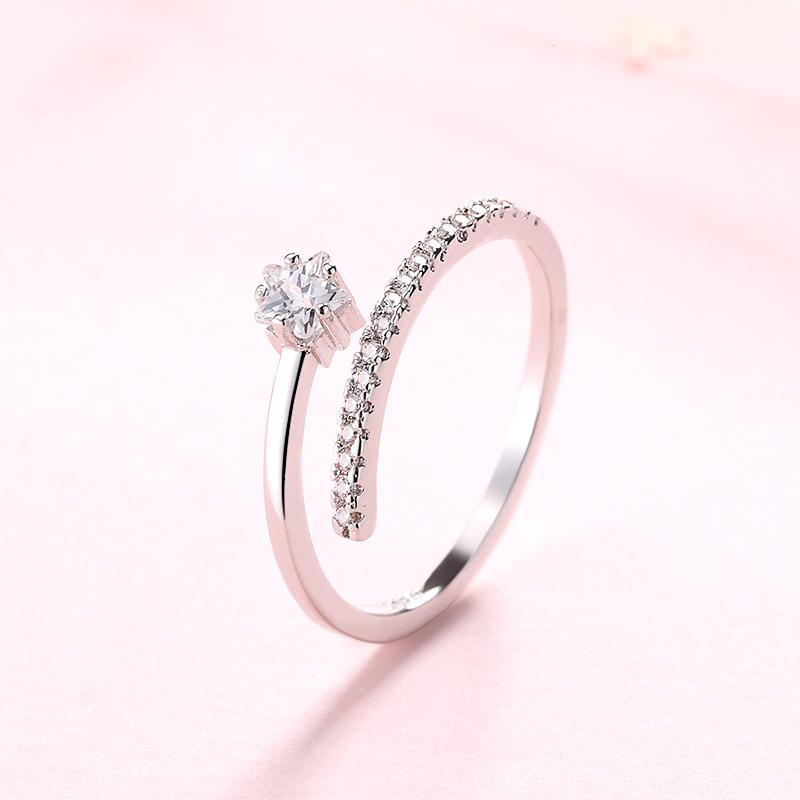 

Wedding Rings Spiral Wrap Twist Adjustable Ring Crystal Stone Cuff For Women Open Girl Minimalist Jewelry Inspiration Birthday Gift, Slivery;golden