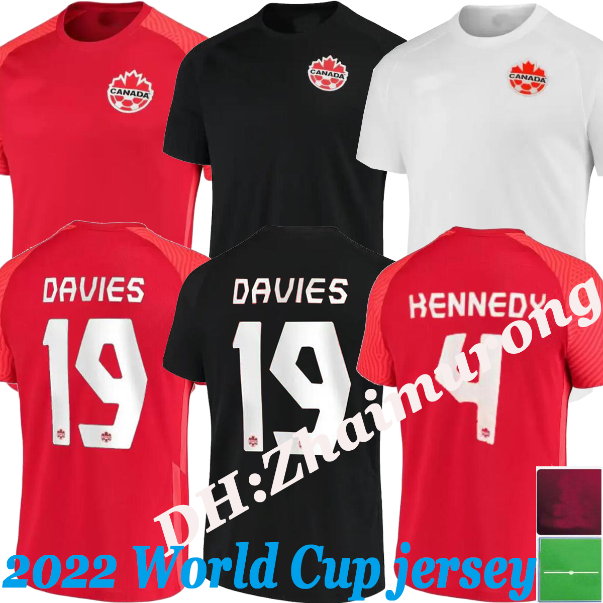 

2022 World Cup jersey Canada Soccer Jerseys home away 3rd black DAVIES DAVID national team EVSTAQUIO HUTCHINSON LARIN CAVALLINI LARYEA MILLAR football shirts, Adult