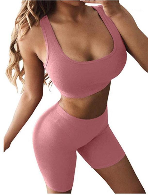 

Running Sets 2021 Summer Women Neon Color Two Pieces Set Off Shoulder Hollow Out Crop Top Elastic High Waist Shorts Outfit Tracksuit, Black;blue