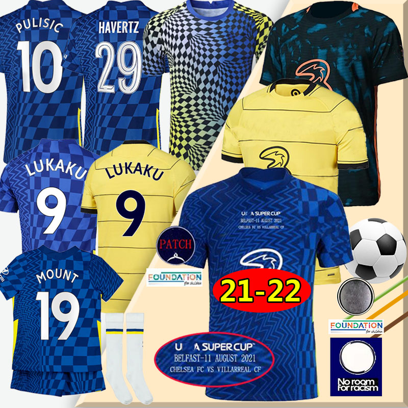 

LUKAKU 2021 2022 CFC super cup finals champions London soccer jerseys 21/22 ZIYECH HAVERTZ KANTE WERNER PULISIC JORGINH MOUNT Men+Women+Kids kits football shirt, 21-22 home