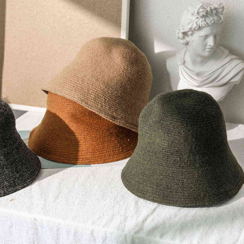 

Panama Warm Winter Womens Bucket Hat For Teens Felt Wool Hat For Girl Sautumn And Winter Fashion Fur Black Hip, Blue;gray