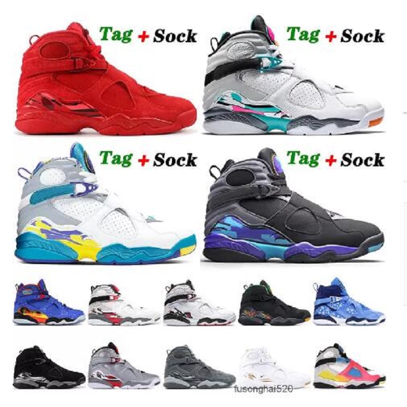 

Authentic 8 8s Basketball Shoes Shoe Mens Women Jumpman High OG Trainers With Socks Doernbecher Valentines day Pinksicle Cool Grey Outdoor Sneakers Sports, # 21