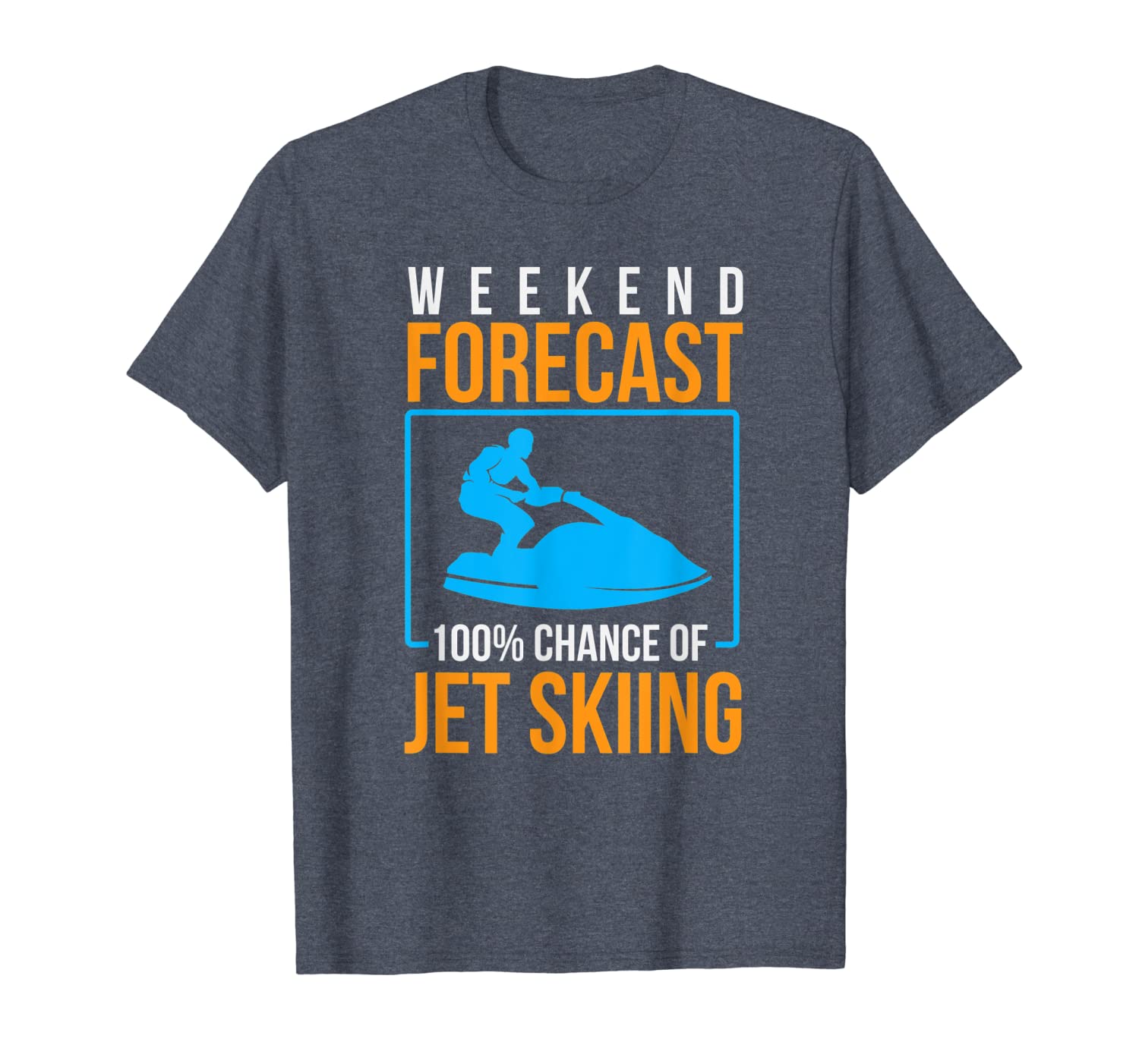 

weekend forecast jet skiing t-shirt, White;black
