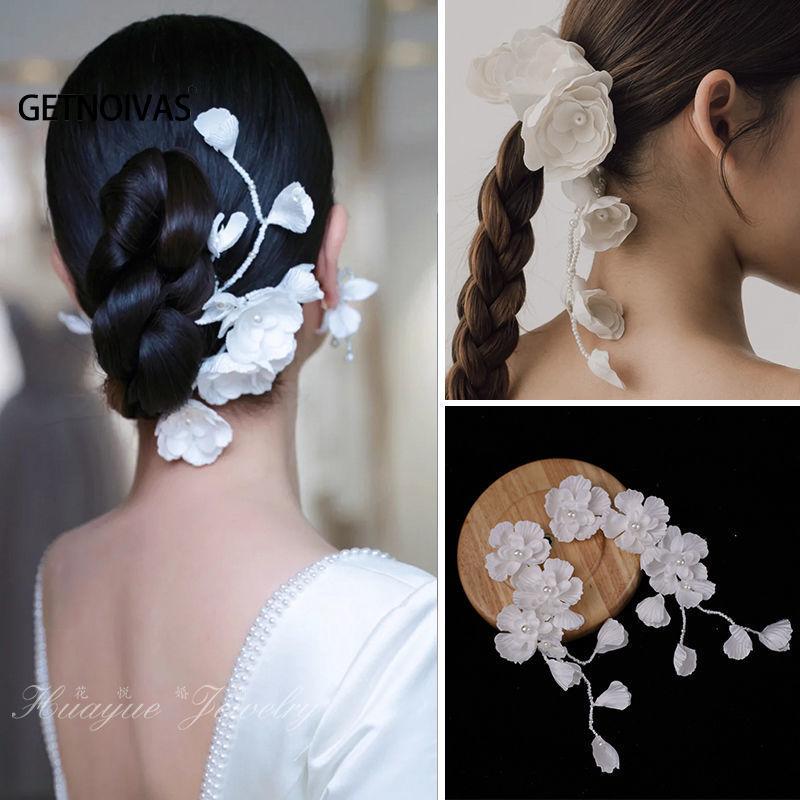 

Hair Clips & Barrettes Handmade Accessories Flower Diamond Decoration Tassel Band For Women Party SL, Golden;silver