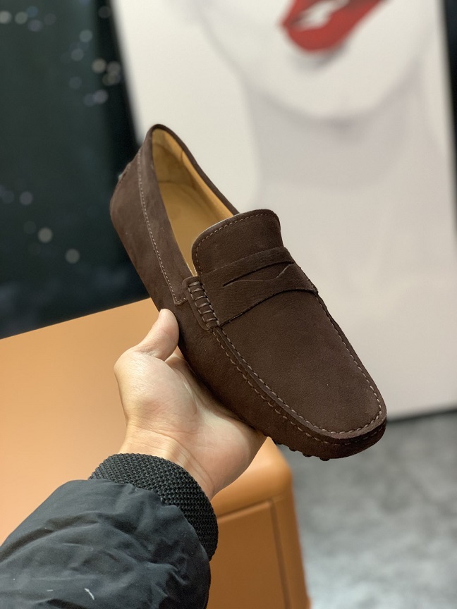 

Top Men's Summer Fashion High Style Soft Shoes Genuine Quality Leather Moccasins Driving Loafers Shoe Mens Flats Gommino Men Slip-on tr, Black