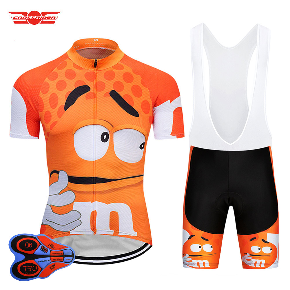 

2021 MMS Cycling Jersey 9D Gel Set MTB Orange Bicycle Clothing Bike Clothes Ropa Ciclismo Mens Short Maillot Culotte Suit, Only bib short